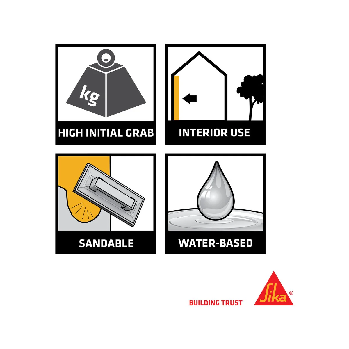 Sika Filler - 400ml - Grey - Thick Layer Surface Filler - Image 2