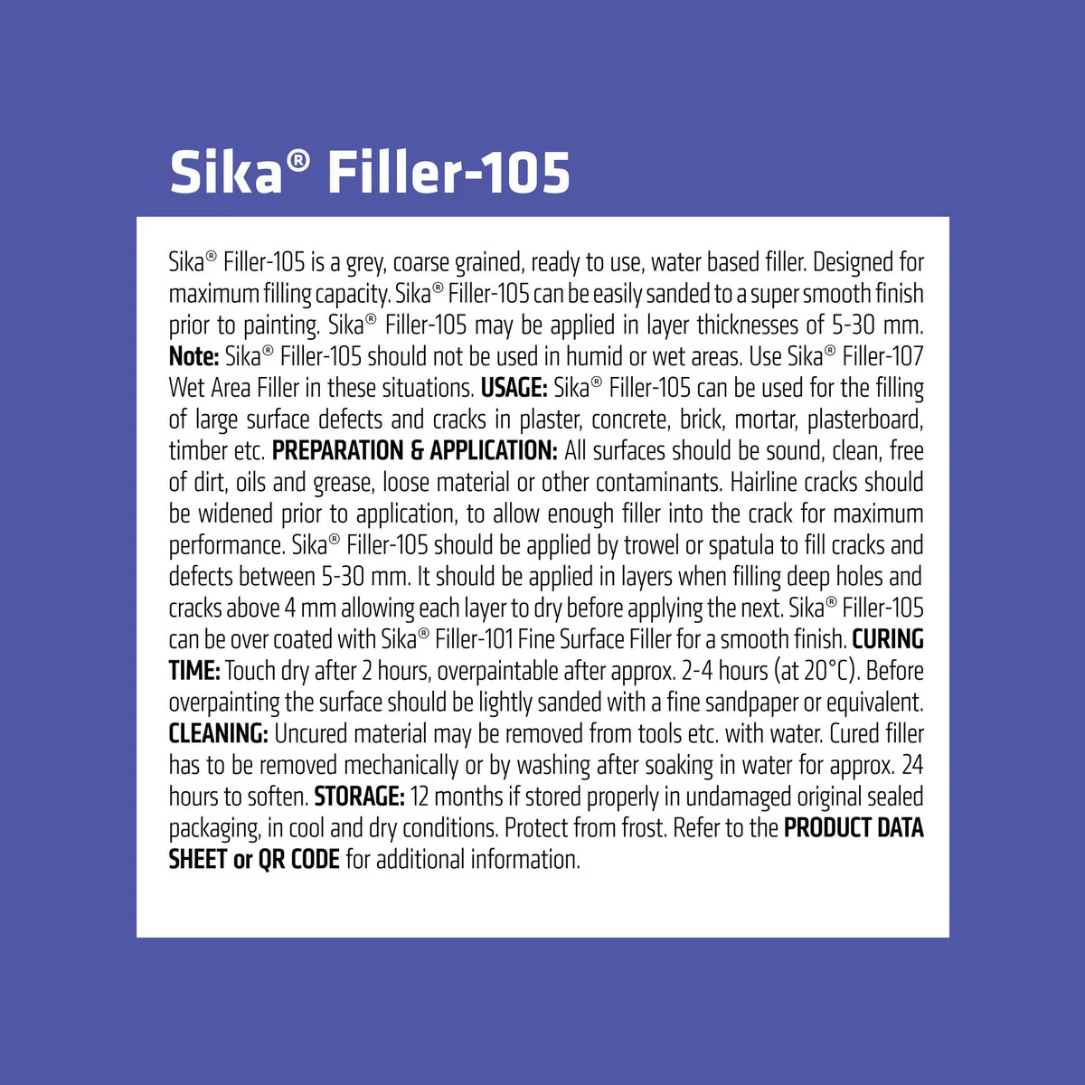 Sika Filler - 400ml - Grey - Thick Layer Surface Filler - Image 3