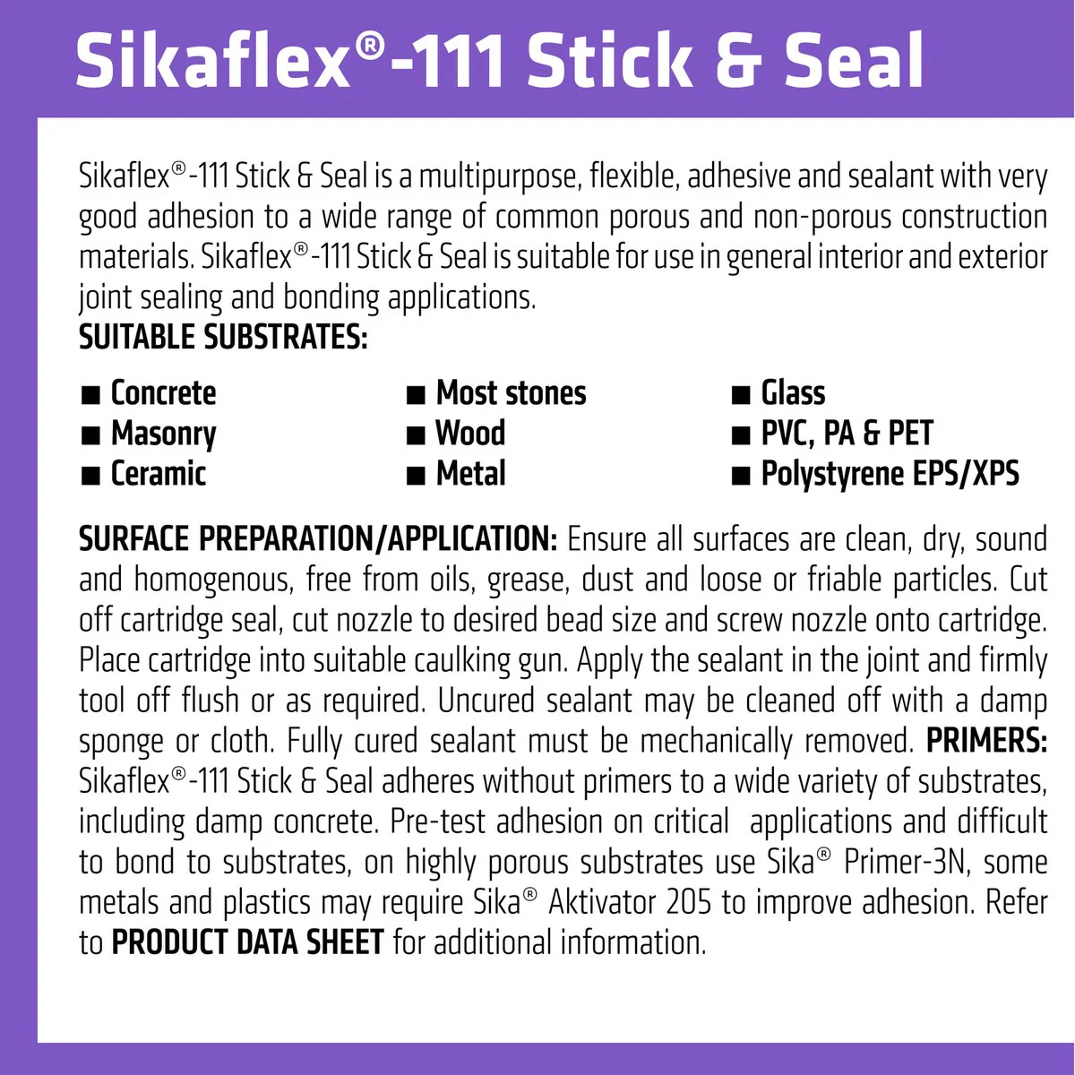 Sika Sikaflex 111 Construction Adhesive 290ml - Grey - Polyurethane - Image 3