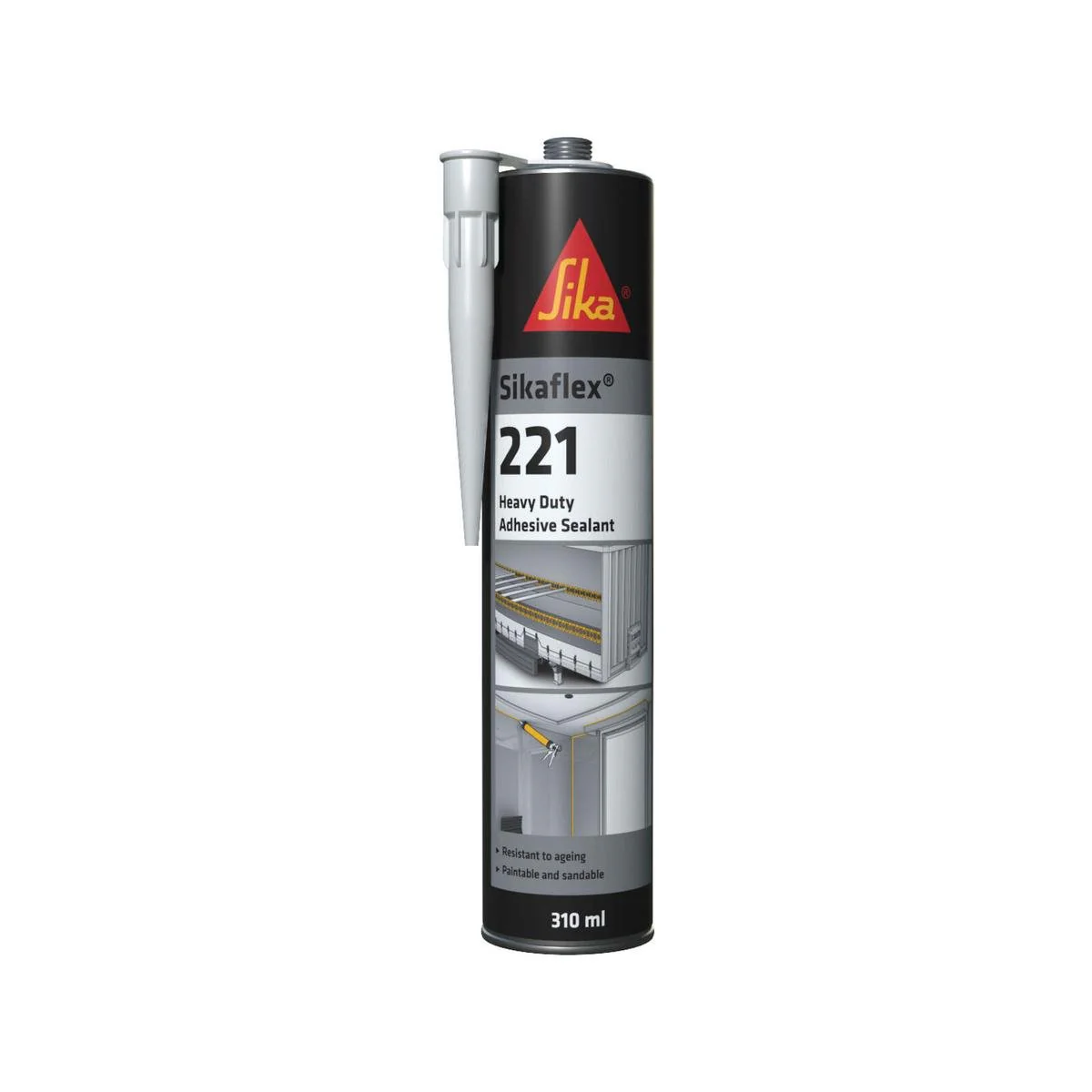 Sika Sikaflex 221 Multi Purpose Adhesive Sealant 310ml Black White