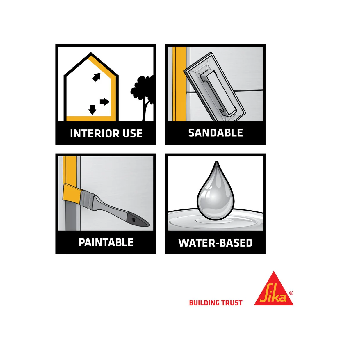 Sika Sikaseal Acrylic - 310ml - Acrylic - Paintable Interior Use - Image 2