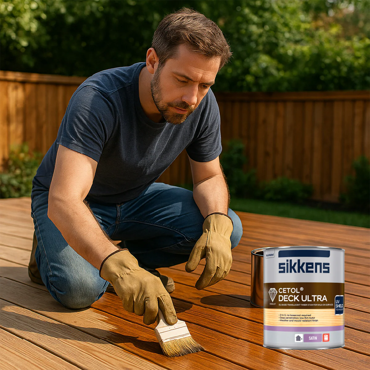 Sikkens 4L Merbau Cetol Deck Ultra - Self-Priming Deck Coating - 4L - Satin Finish - Image 2