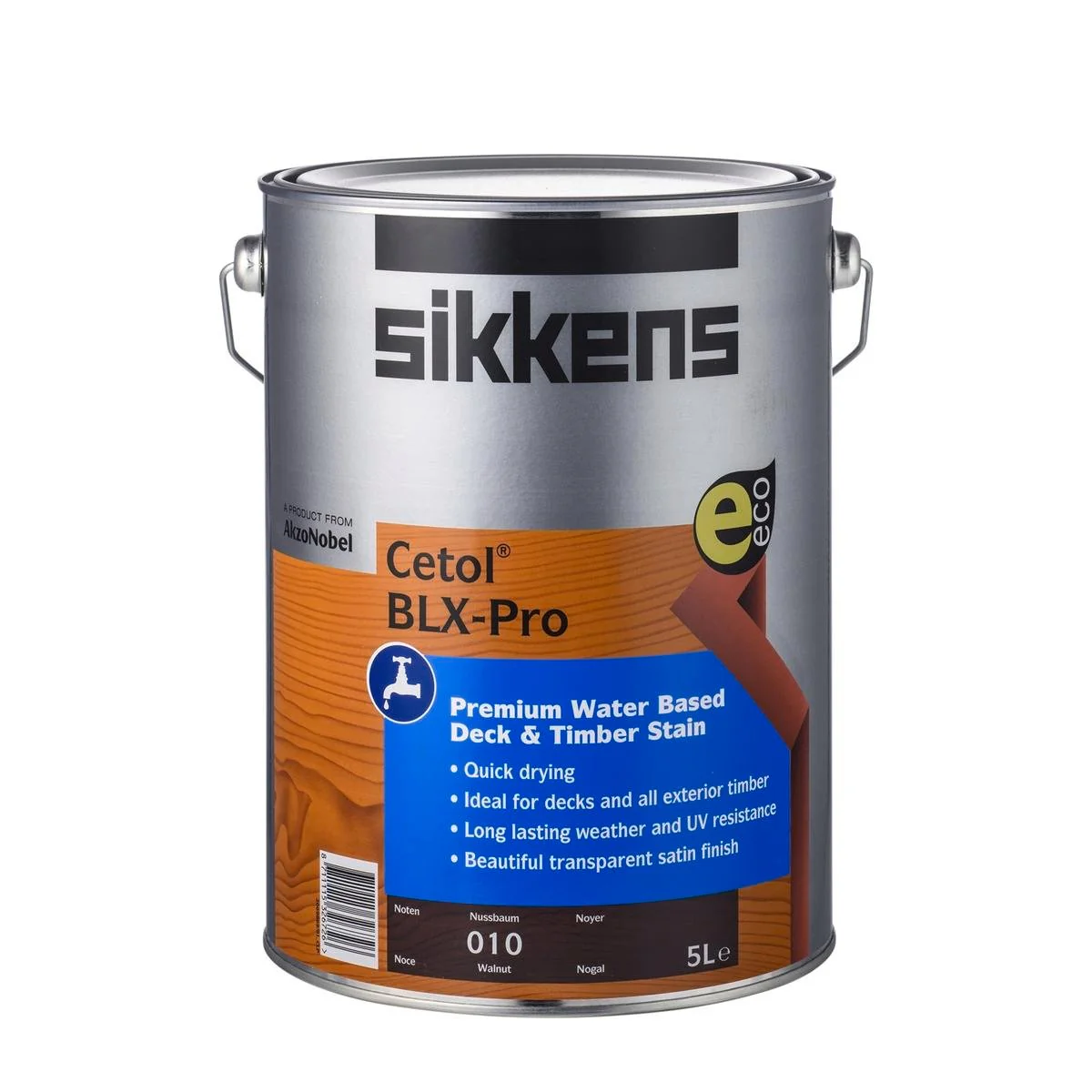 Sikkens 5L Walnut Cetol Blx Pro Timber Stain - Water Based - Quick Drying