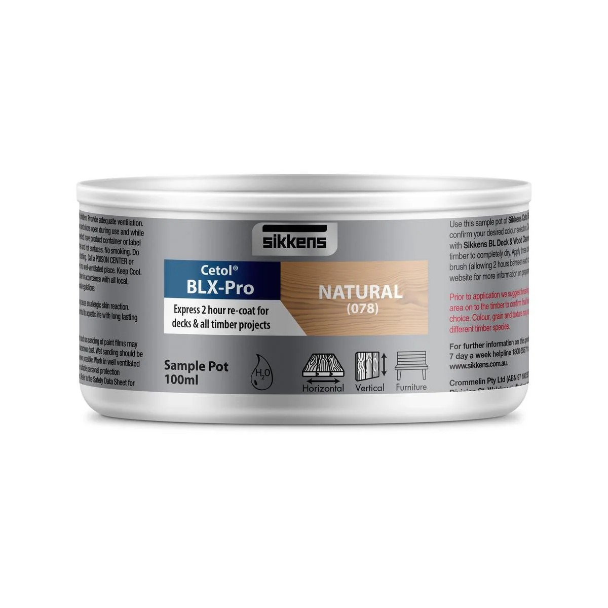 Sikkens Cetol Blx Pro Timber Finish - 100ml - Natural - Quick Drying - UV Protection