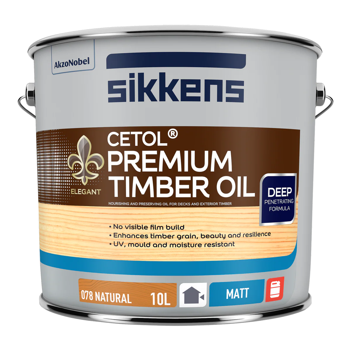 Sikkens Cetol Premium Timber Oil Natural 10L - 10L - Matte Finish - UV Protection