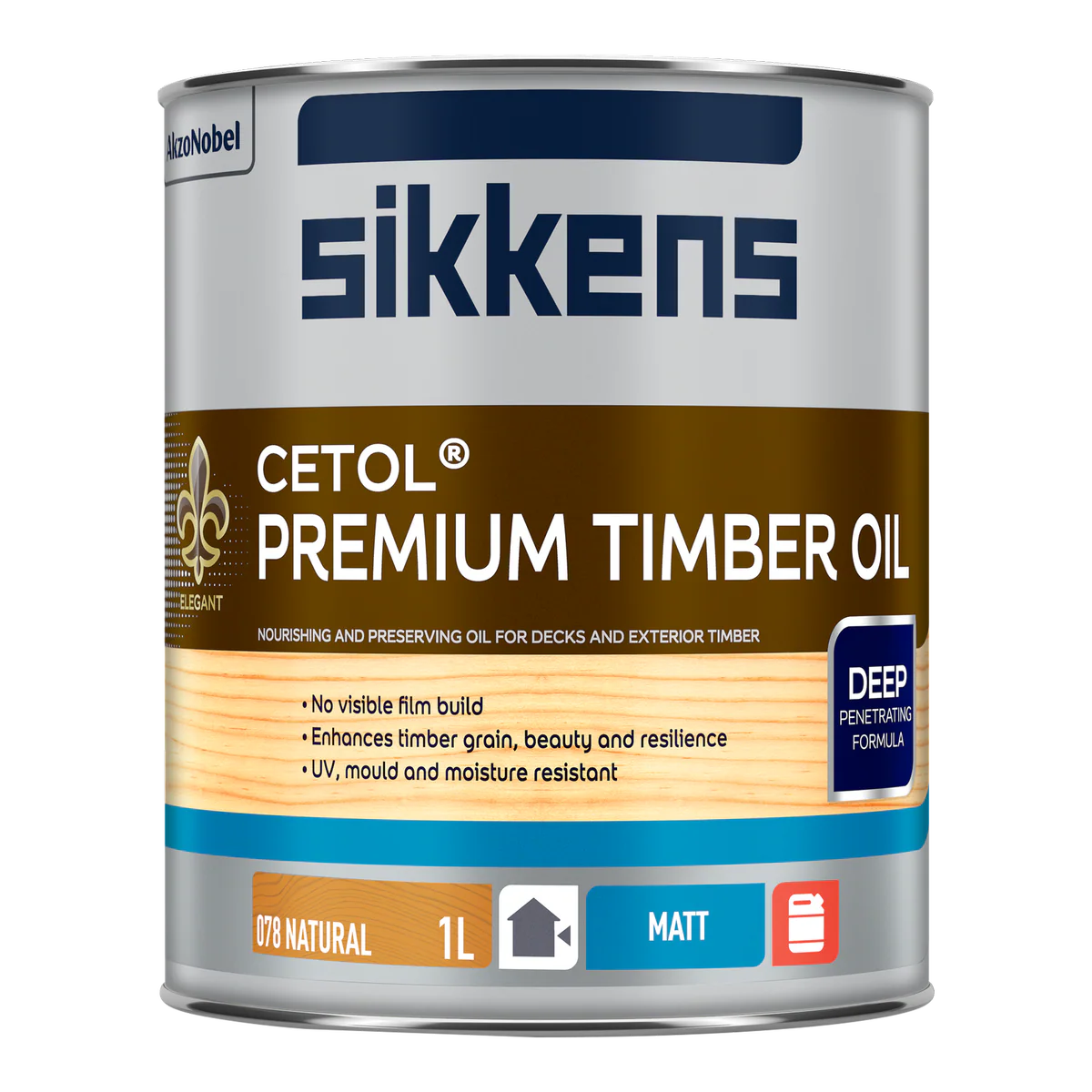 Sikkens Cetol Premium Timber Oil Natural 1L - Nourishing Deck Oil - 1L