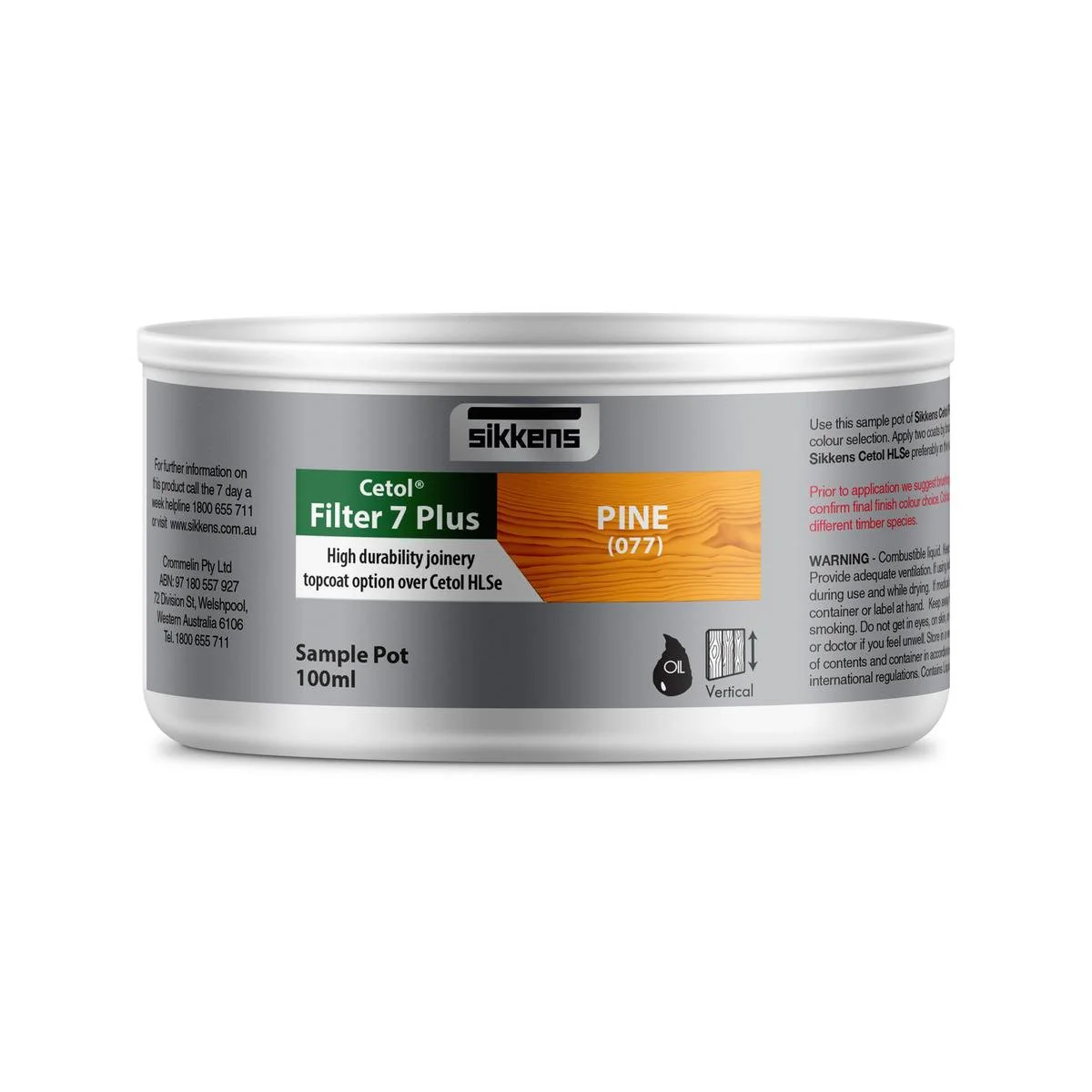Sikkens Pine Cetol Filter 7 Plus 100ml Oil Based Timber Stain