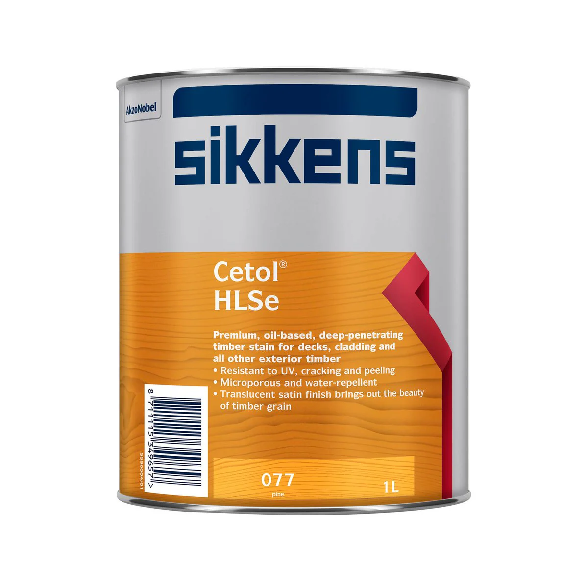 Sikkens Pine Cetol Hlse Timber Finish 1L - Oil Based - Satin Sheen