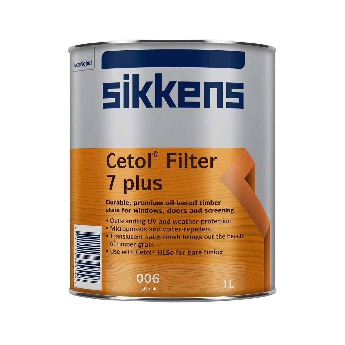 Sikkens Timber Stain - 1L - Light Oak - Oil-Based - UV Resistant