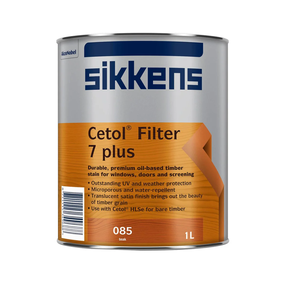 Sikkens Timber Stain - 1L - Teak 085 - Oil-Based - UV Resistant