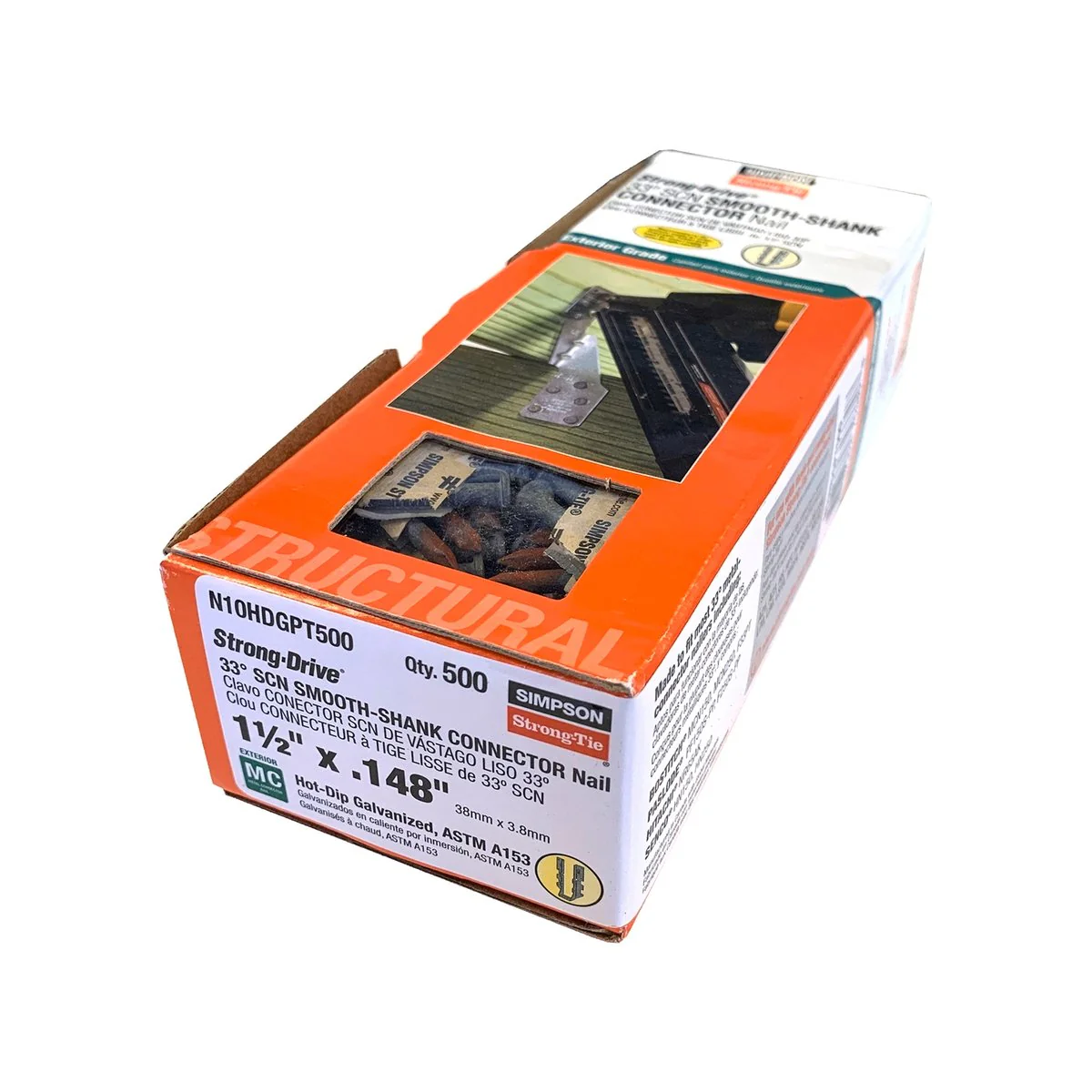 Simpson Strong Tie Collated Connector Nails - 3.75 x 38mm - Hot-Dip Galvanised - 500 Pack - Image 4