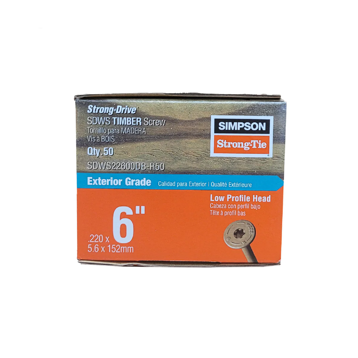 Simpson Strong Tie Structural Screws - 12g x 152mm T40 SST - 50 Pack - Bold Thread Design - Image 3