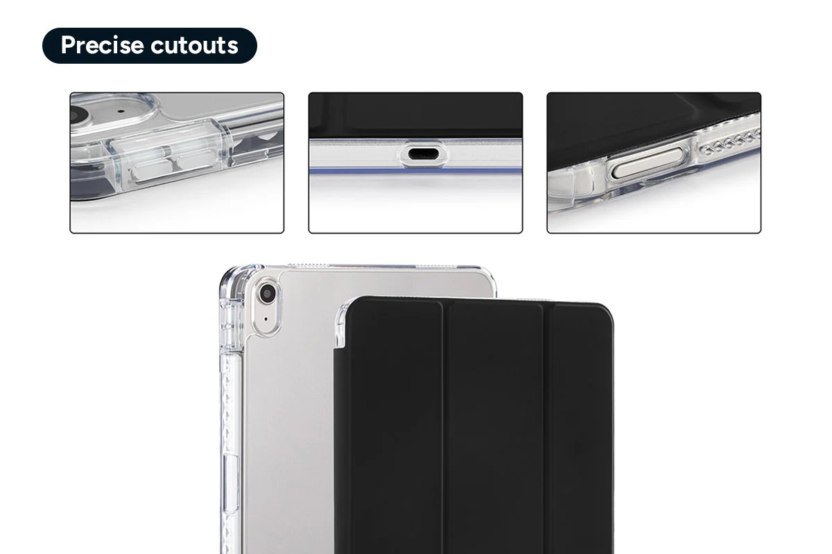 Slim Folio Stand Case for iPad A16 10th 11th Gen Black - Image 5
