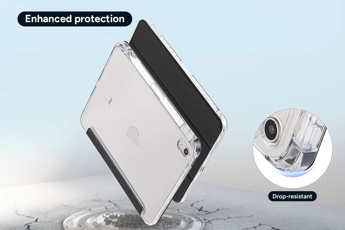 Slim Folio Stand Case for iPad A16 10th 11th Gen Black - Image 6