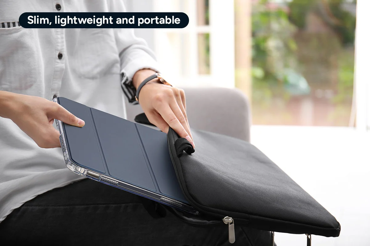 Slim Folio Stand Case for iPad A16 10th 11th Gen Navy - Image 7