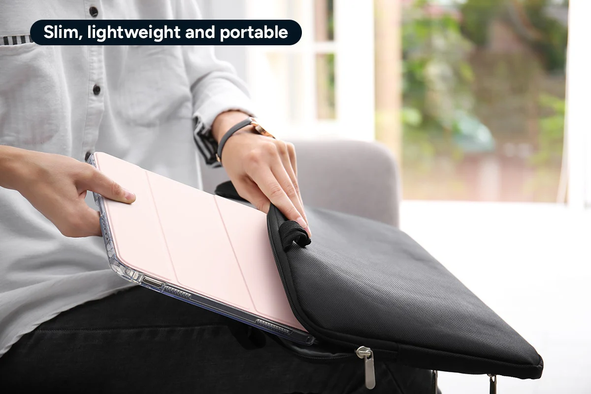 Slim Folio Stand Case for iPad A16 10th 11th Gen Pink - Image 7