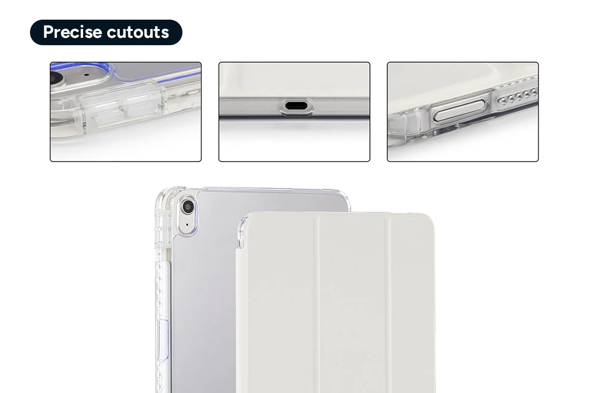 Slim Folio Stand Case for iPad A16 10th 11th Gen White - Image 5