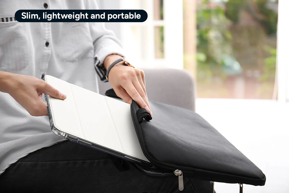Slim Folio Stand Case for iPad A16 10th 11th Gen White - Image 7