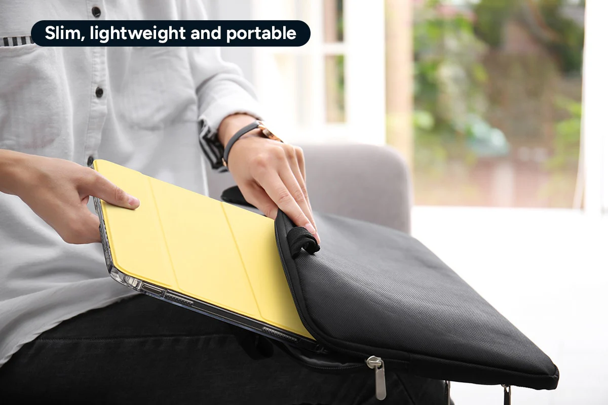 Slim Folio Stand Case for iPad A16 10th 11th Gen Yellow - Image 7