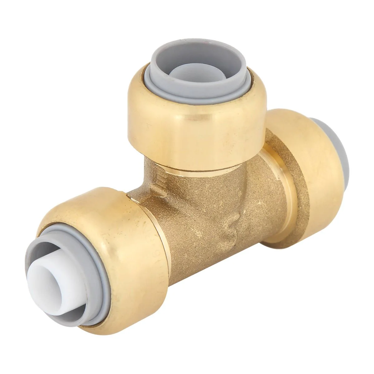 Smartex Pex 16mm Tee - Push-Fit Lead-Free Brass Fitting - Durable Connection