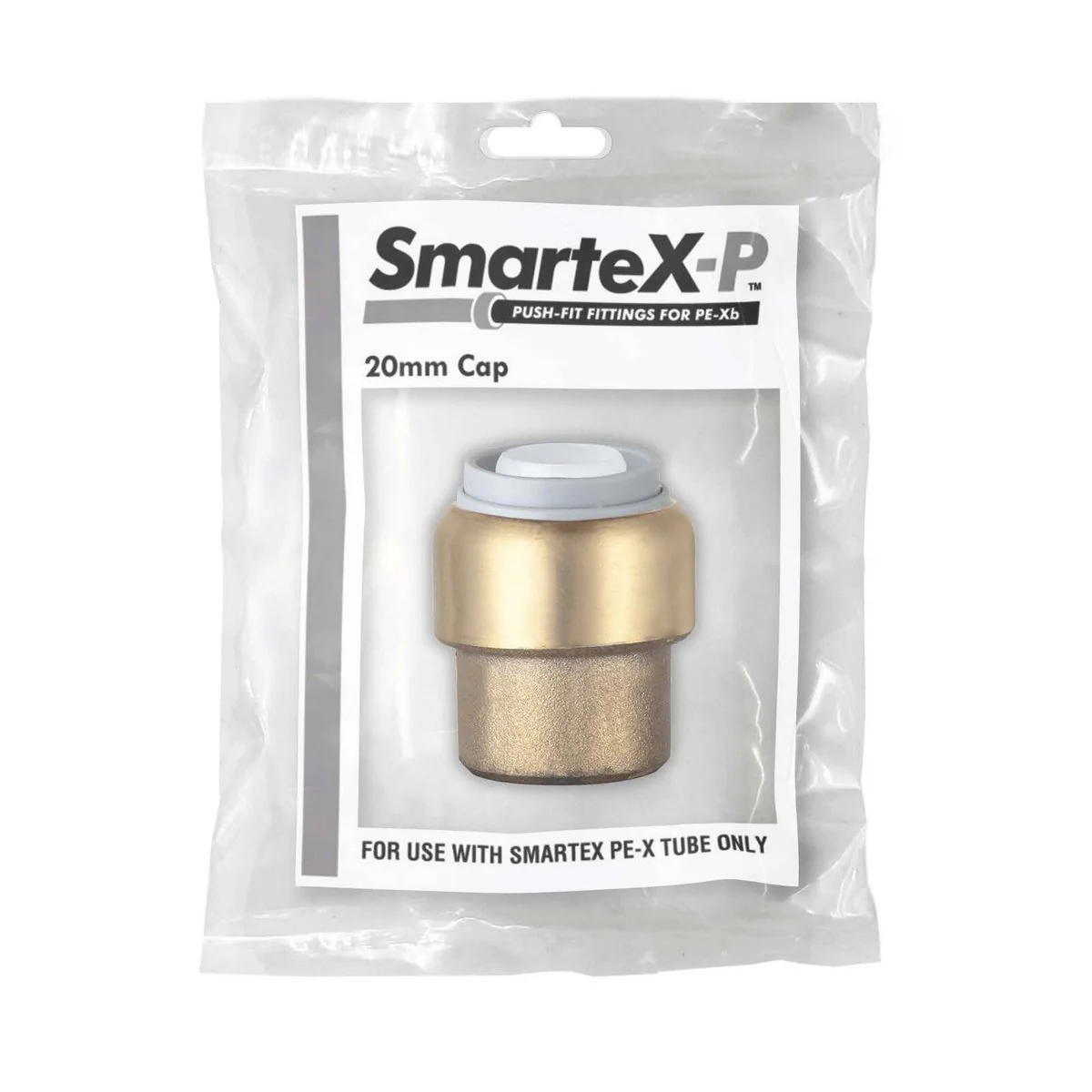 Smartex Pex Cap - 20mm - Lead Free Brass - Push-Fit - WaterMark Certified - Image 2