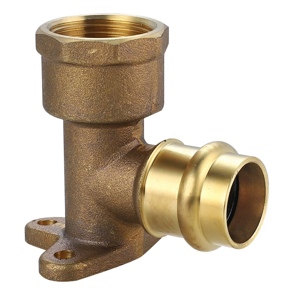 Smartex Press 20 x 20mm Female Back Plate Elbow - Lead-Free Brass - Flame-Free Installation