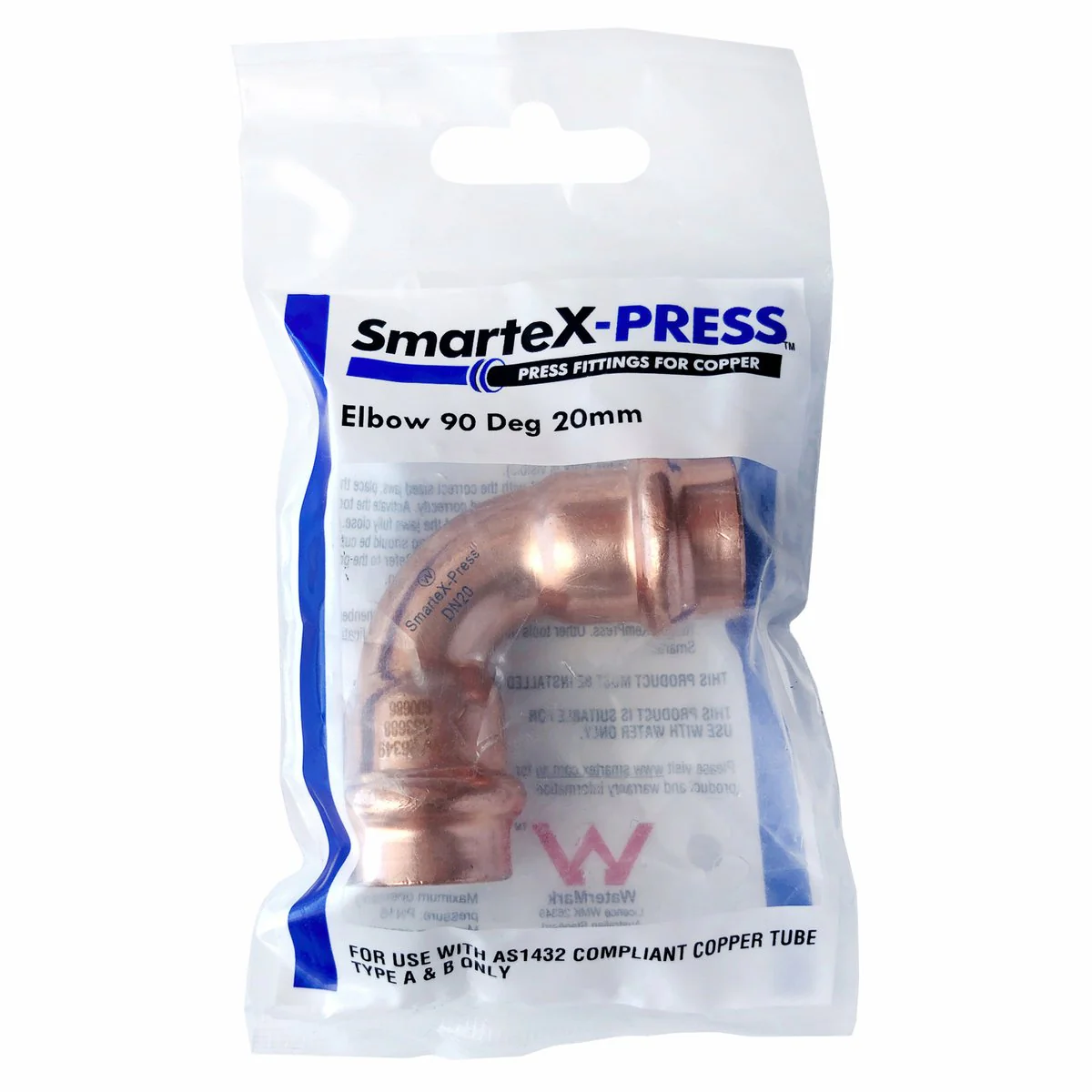 SmarteX-PRESS Elbow - 20mm - Copper - Flame-Free Installation - Image 2