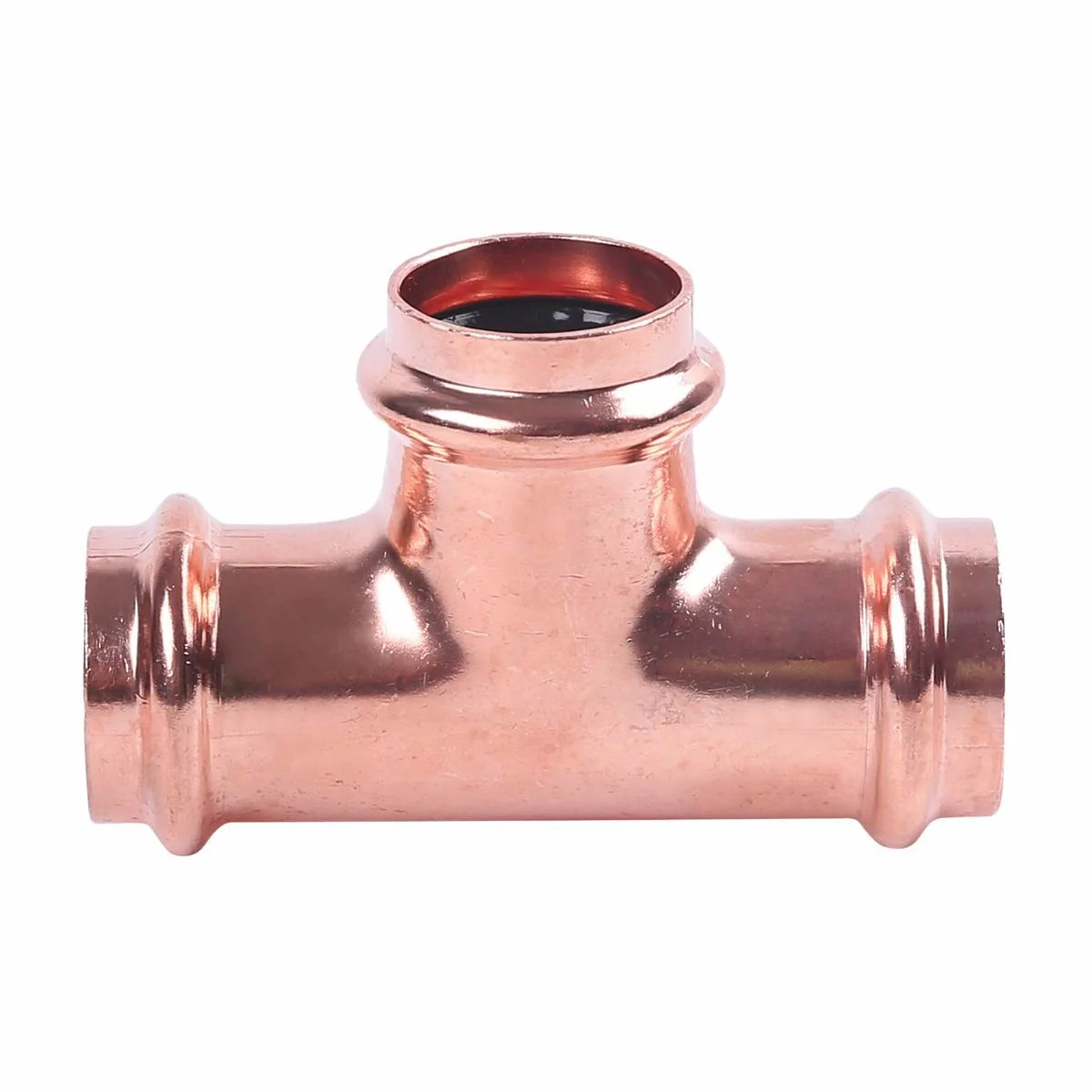 SmarteX Press Equal Tee - 15mm - Copper - Flame-Free Installation