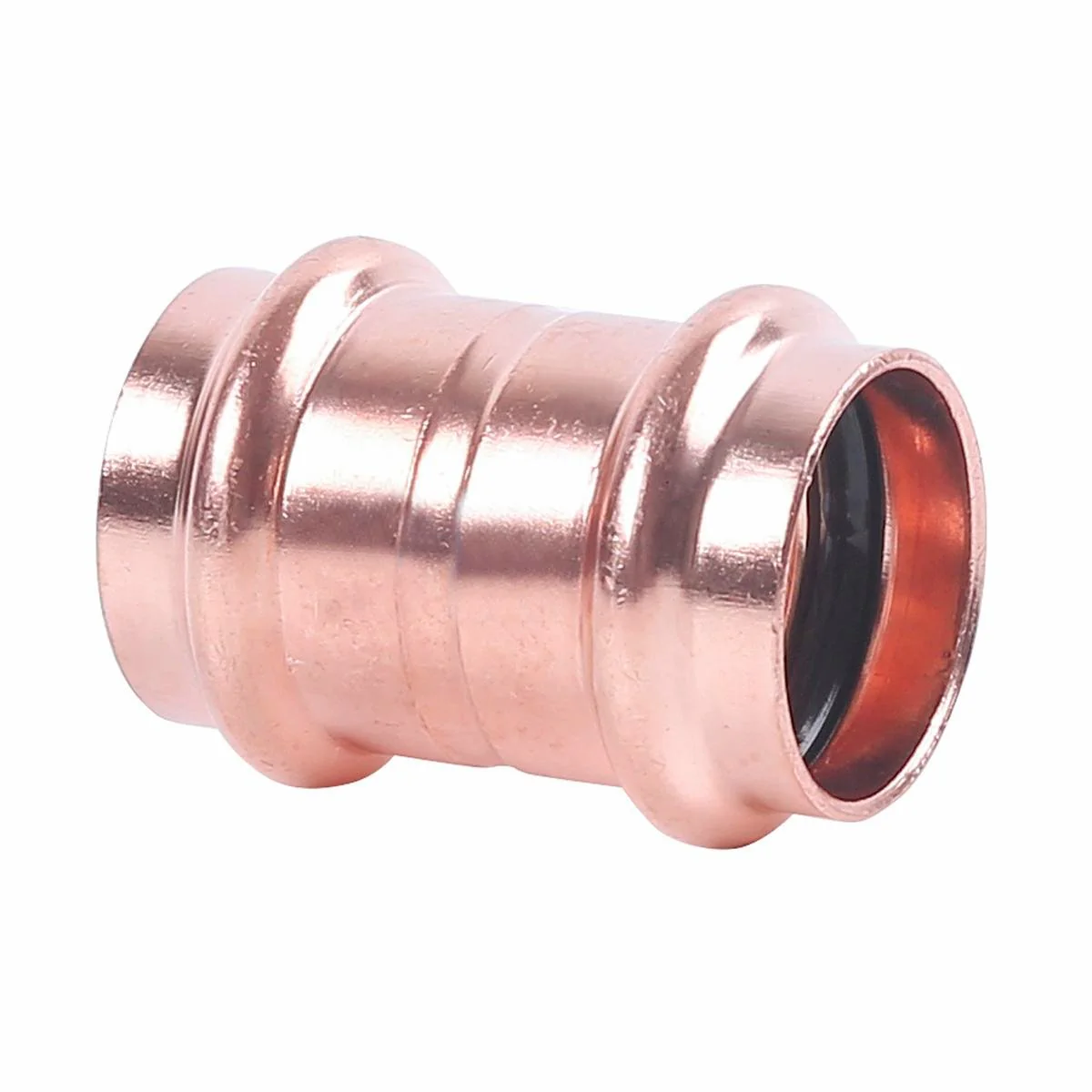 SmarteX-PRESS Straight Coupling - 15mm - Copper - Flame-Free Installation