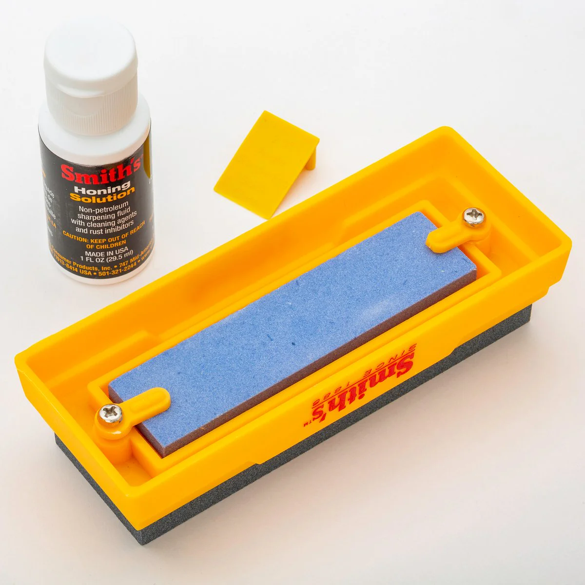 Smith S Combination Bench Stone Kit - 5" Medium & 4" Dual Grit Stones - Honing Solution Included - Image 5