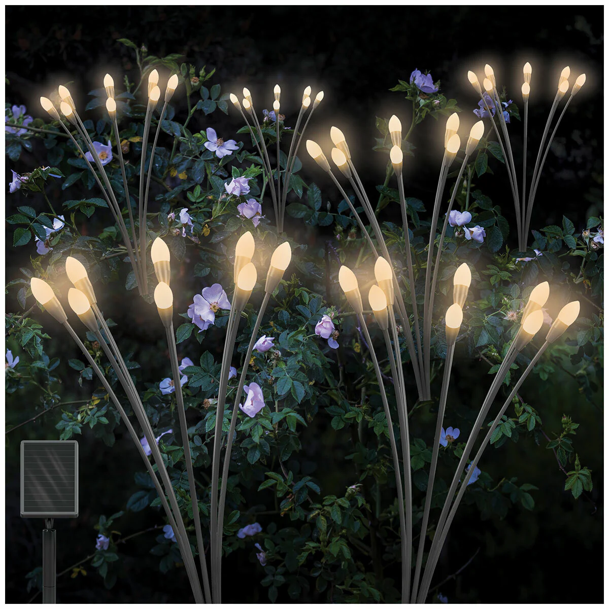 SOL-R-BRITE Solar Firefly Lights Set of 4 IP65 Black Weather Resistant