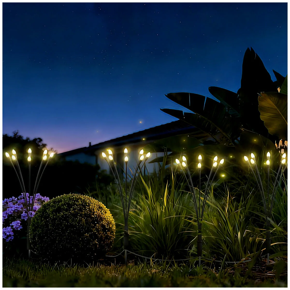 SOL-R-BRITE Solar Firefly Lights Set of 4 IP65 Black Weather Resistant - Image 3
