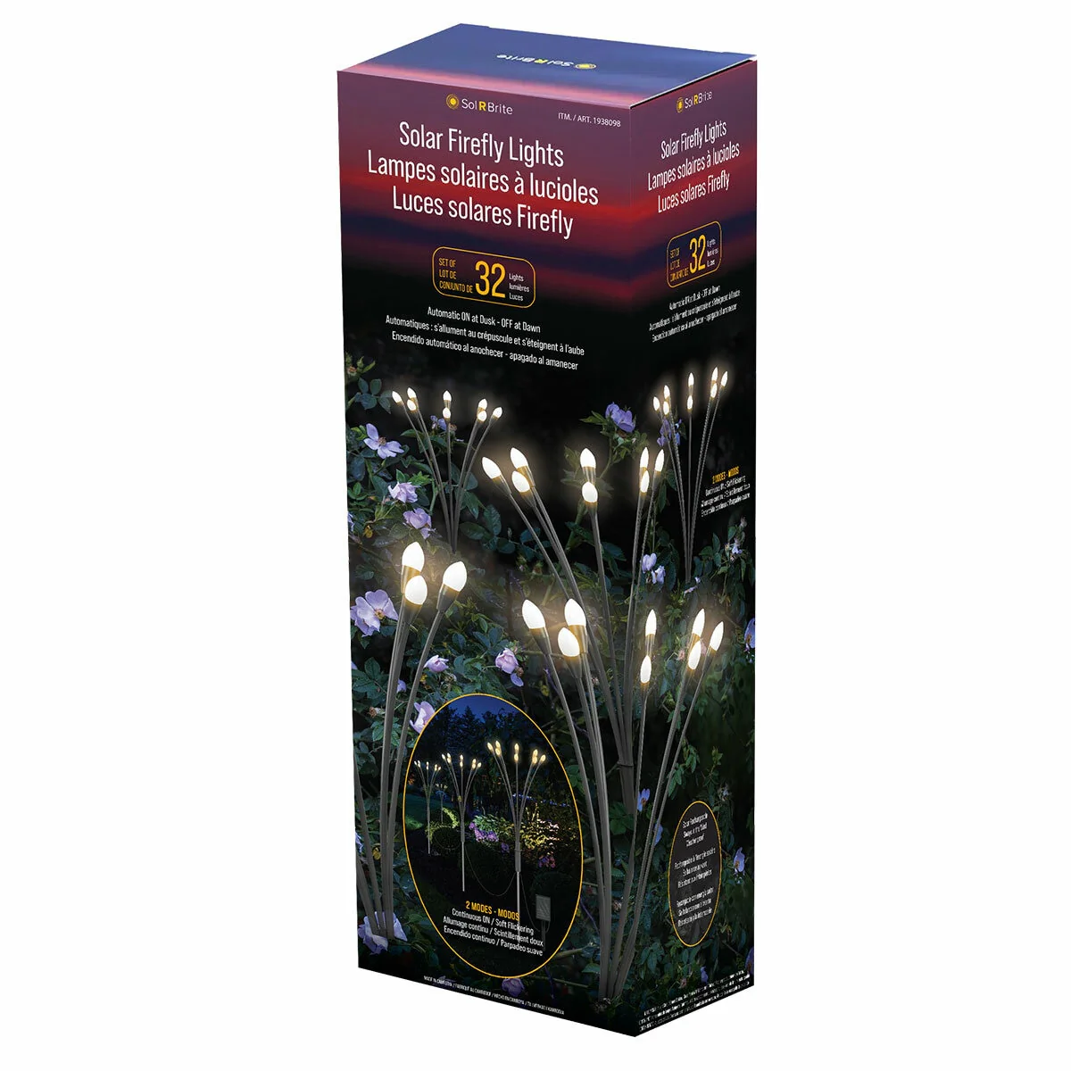 SOL-R-BRITE Solar Firefly Lights Set of 4 IP65 Black Weather Resistant - Image 9