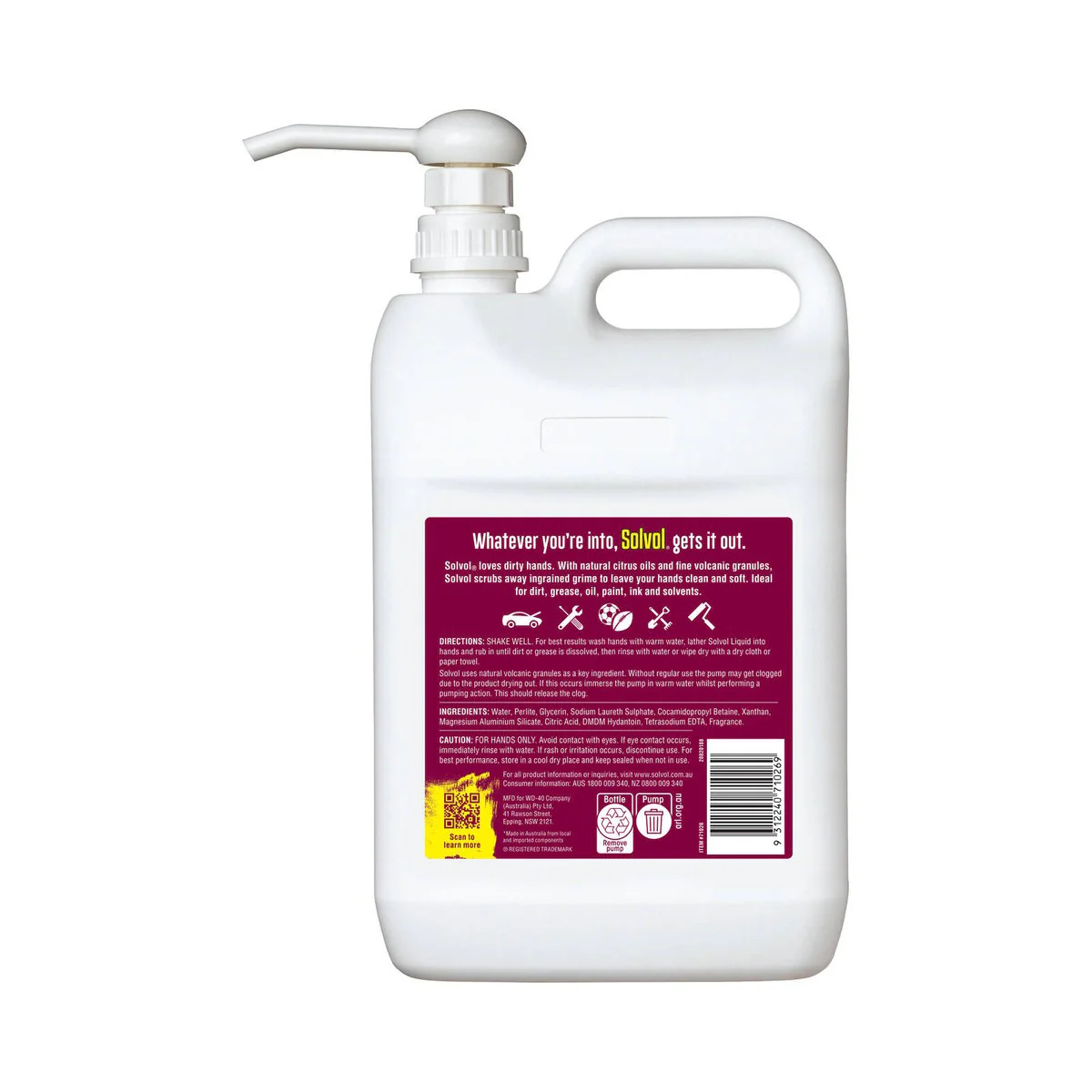 Solvol Citrus Liquid Hand Cleaner 4.5L - Heavy-Duty Industrial Use - Image 2