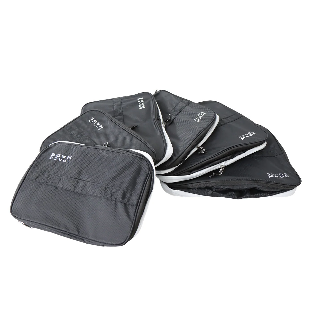 SpaceMade Compression Travel Cube Set 6pc Black Nylon Mesh Durable 81201 - Image 2
