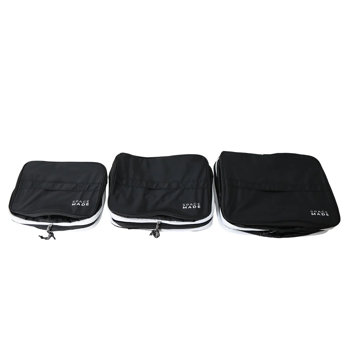 SpaceMade Compression Travel Cube Set 6pc Black Nylon Mesh Durable 81201 - Image 3