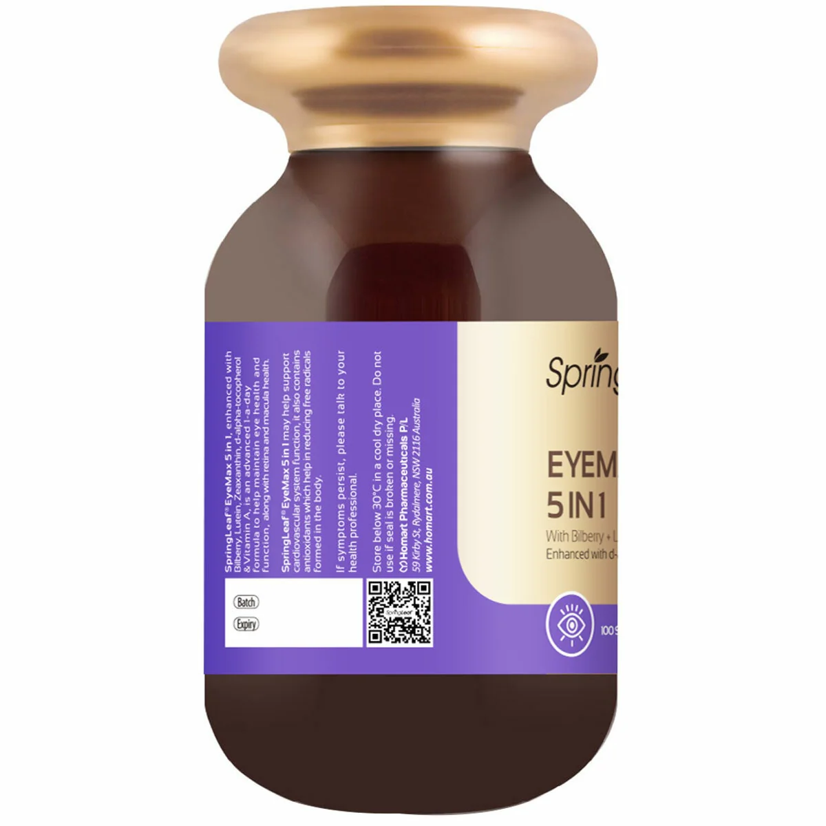 Springleaf EyeMax 5 in 1 Daily Bilberry 100 Capsules SLC03610-PA - Image 2