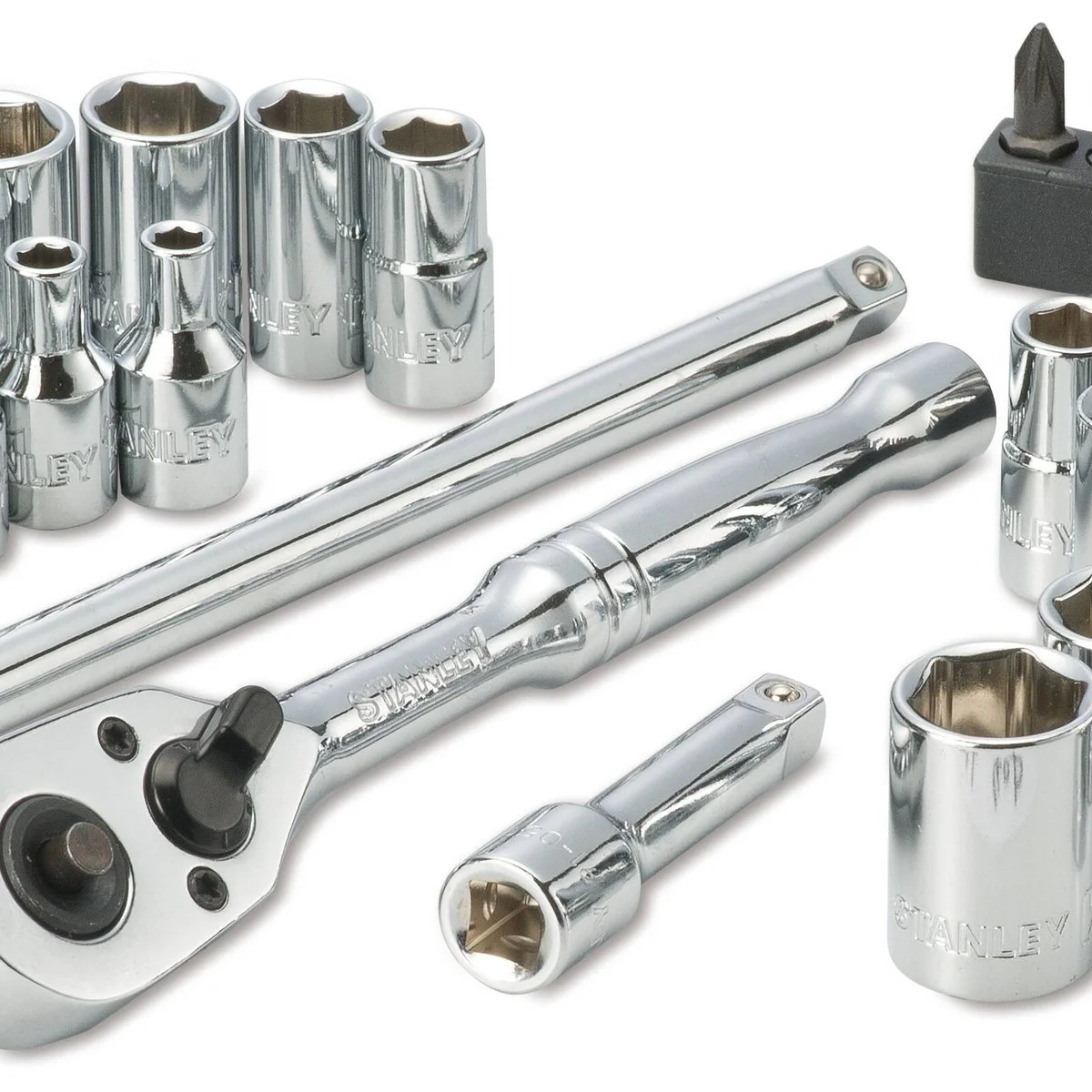 Stanley 1/4 Drive Socket Set - 40 Piece - Steel - Ergonomic Design - Image 3