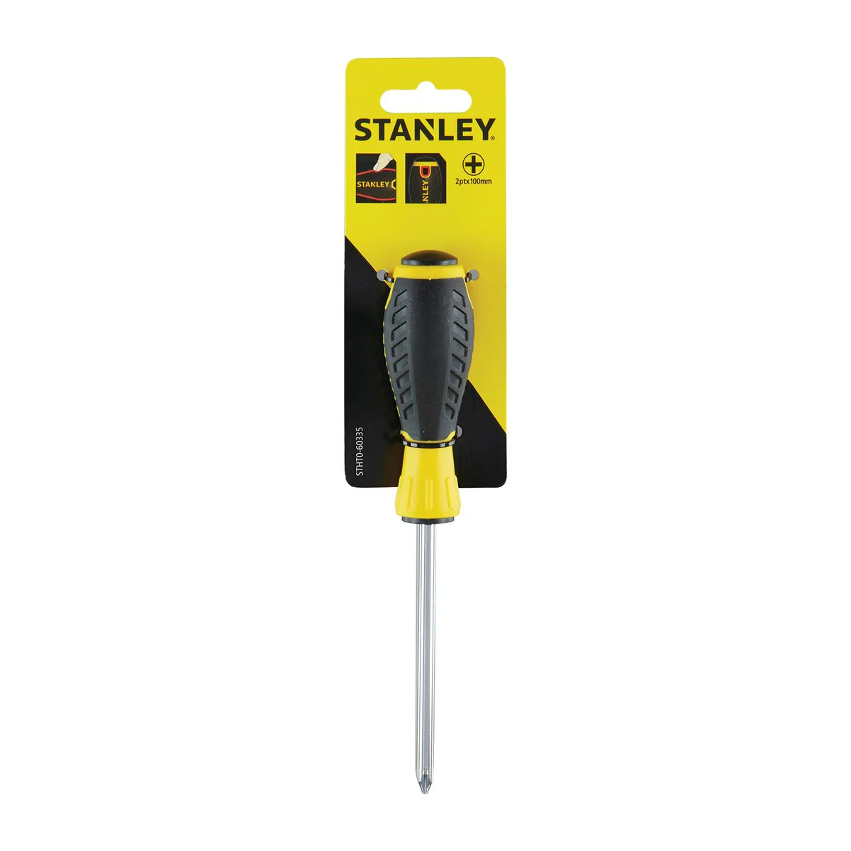 Stanley 2 x 100mm Phillips Head Screwdriver - Yellow - STHT0-60335 - Image 2