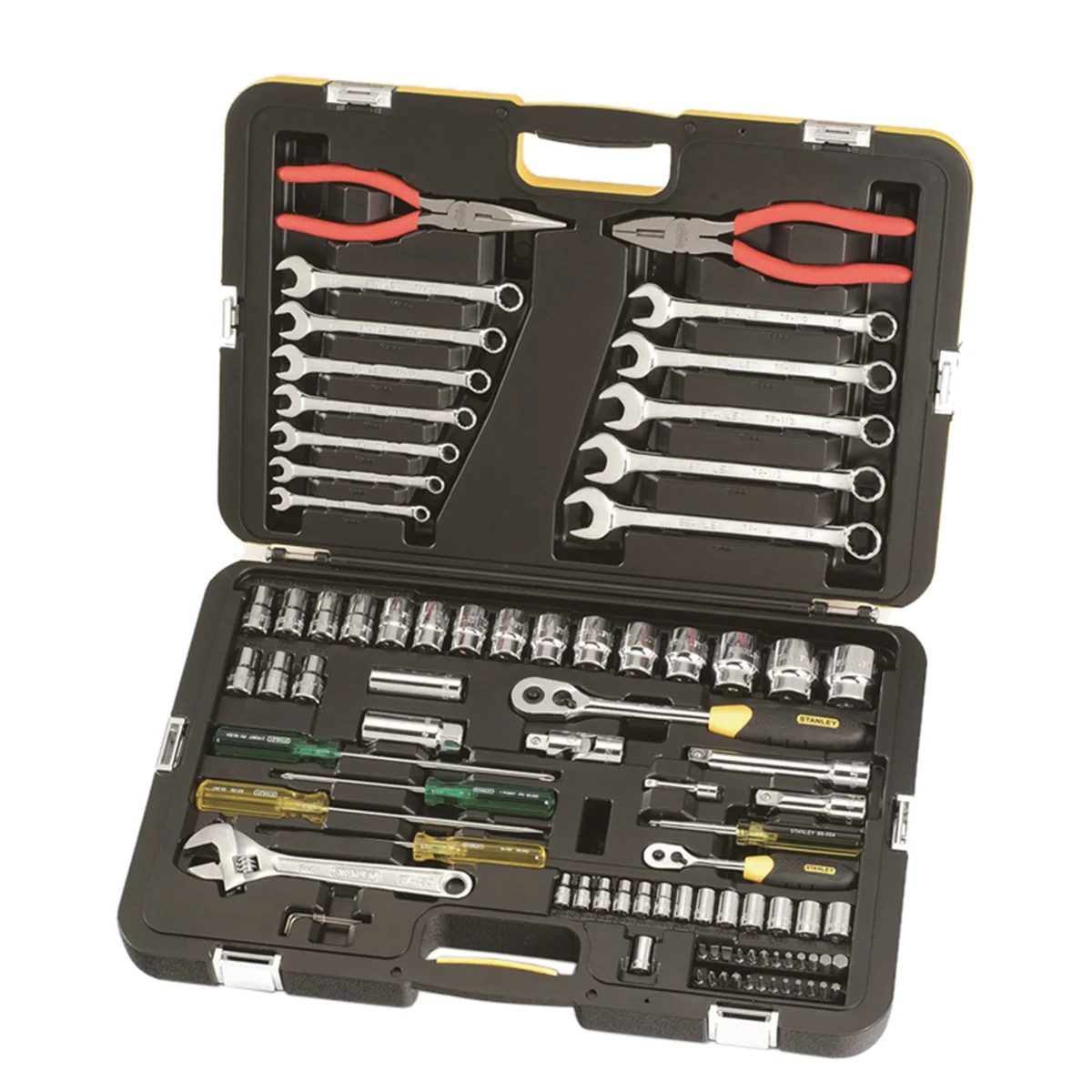 Stanley 87 Piece Metric Tool Kit - Steel/Aluminium - Silver Metallic