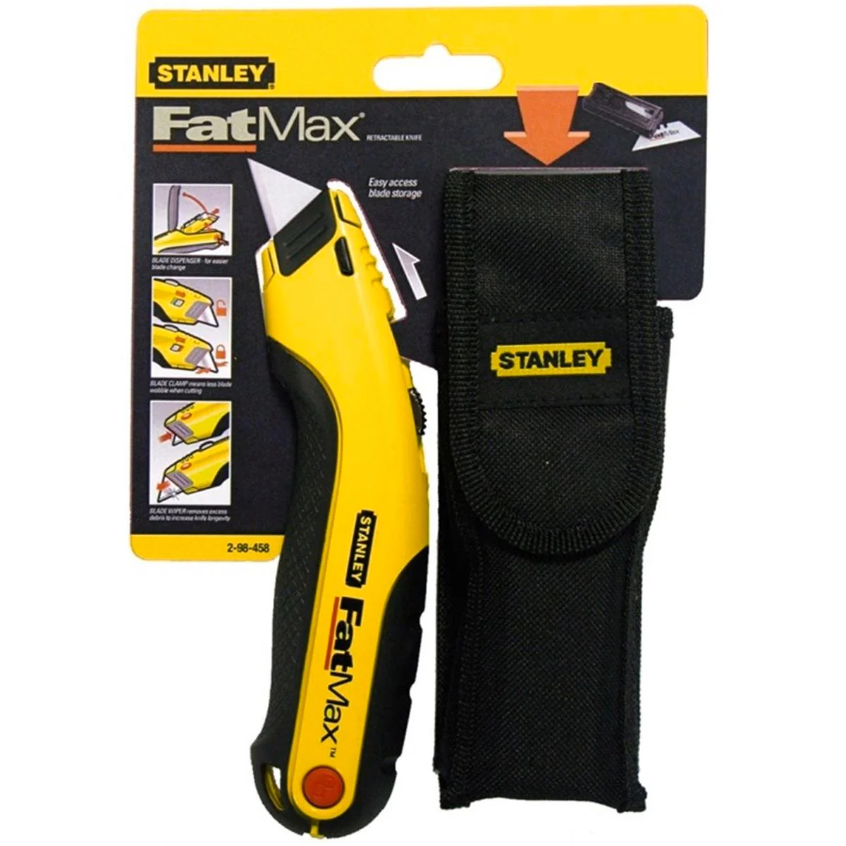 Stanley Fatmax Retractable Knife - 5 Blades - Metal - Ergonomic Design