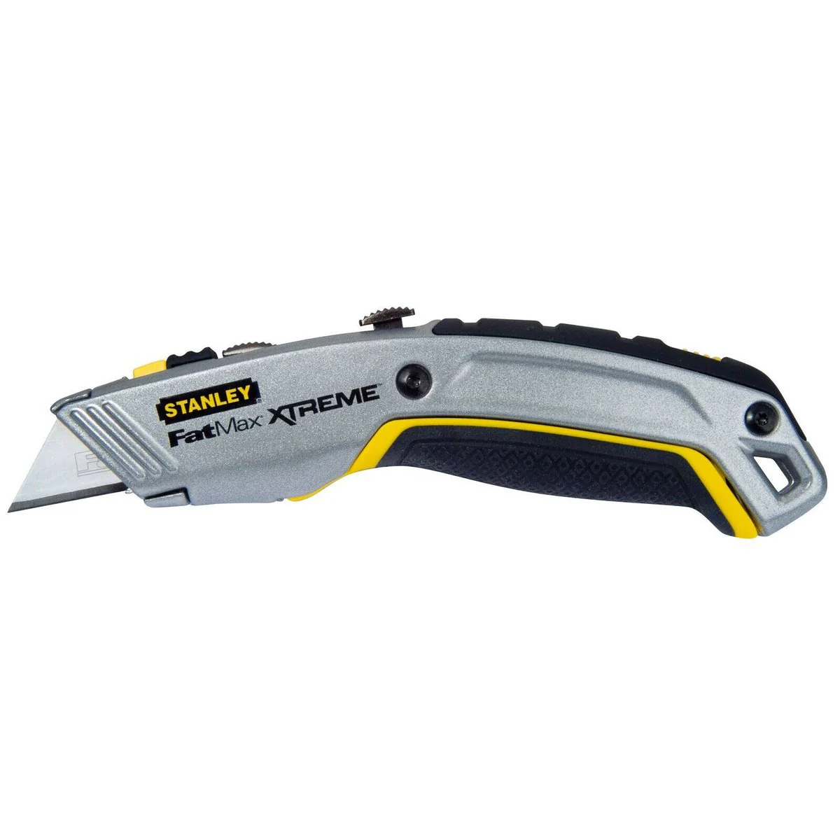 Stanley Fatmax Xtreme Retractable Knife 10-789 - Twin Blade - 11 Blade Capacity - Rubber Grip - 88mm x 25mm x 232mm