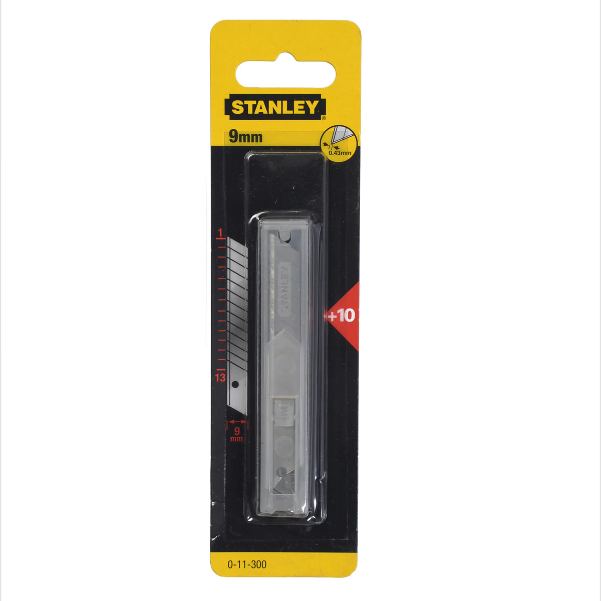 Stanley Snap Off Knife Replacement Blade - 9mm - Metal - 10 Pack