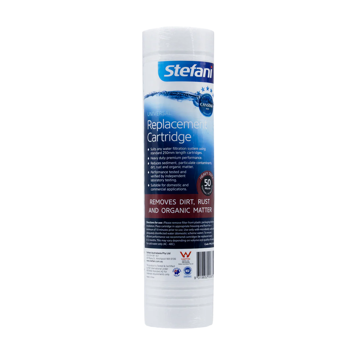 Stefani 250mm 50 Micron Heavy Duty Universal Replacement Filter