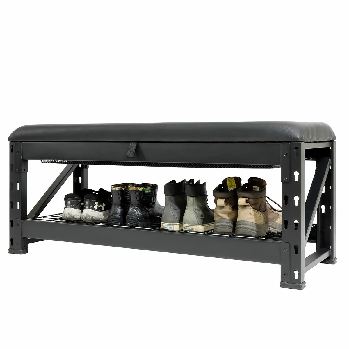 Storage Bench 51cm Height Black Steel 454kg - Image 4