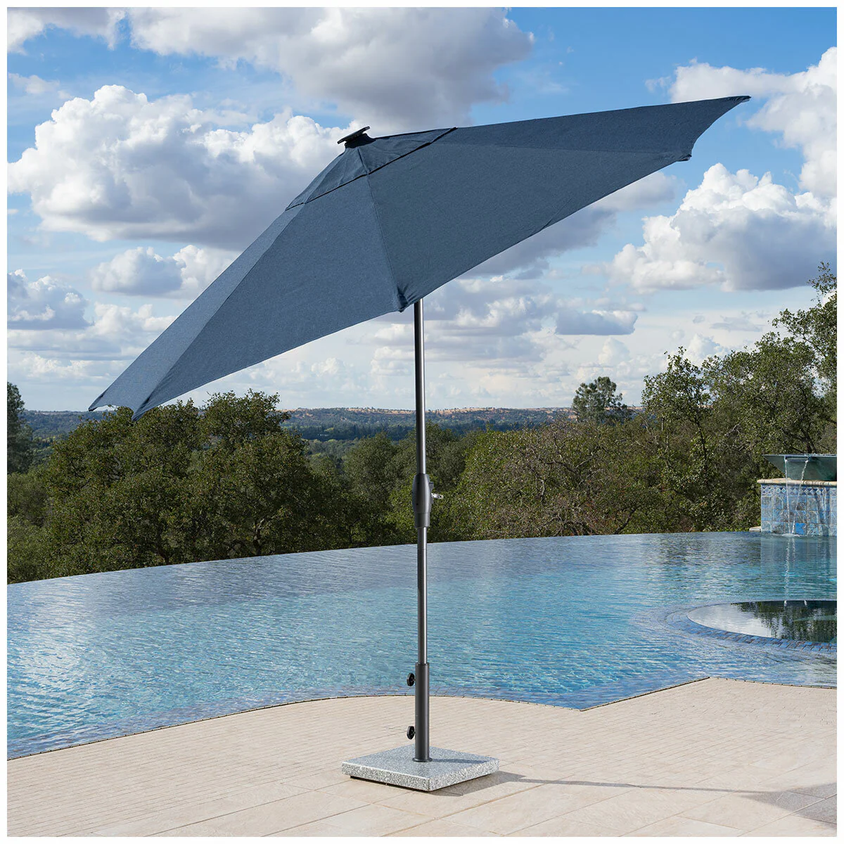 SunVilla Blue 3m LED Market Umbrella Aluminium Rechargeable - Image 3
