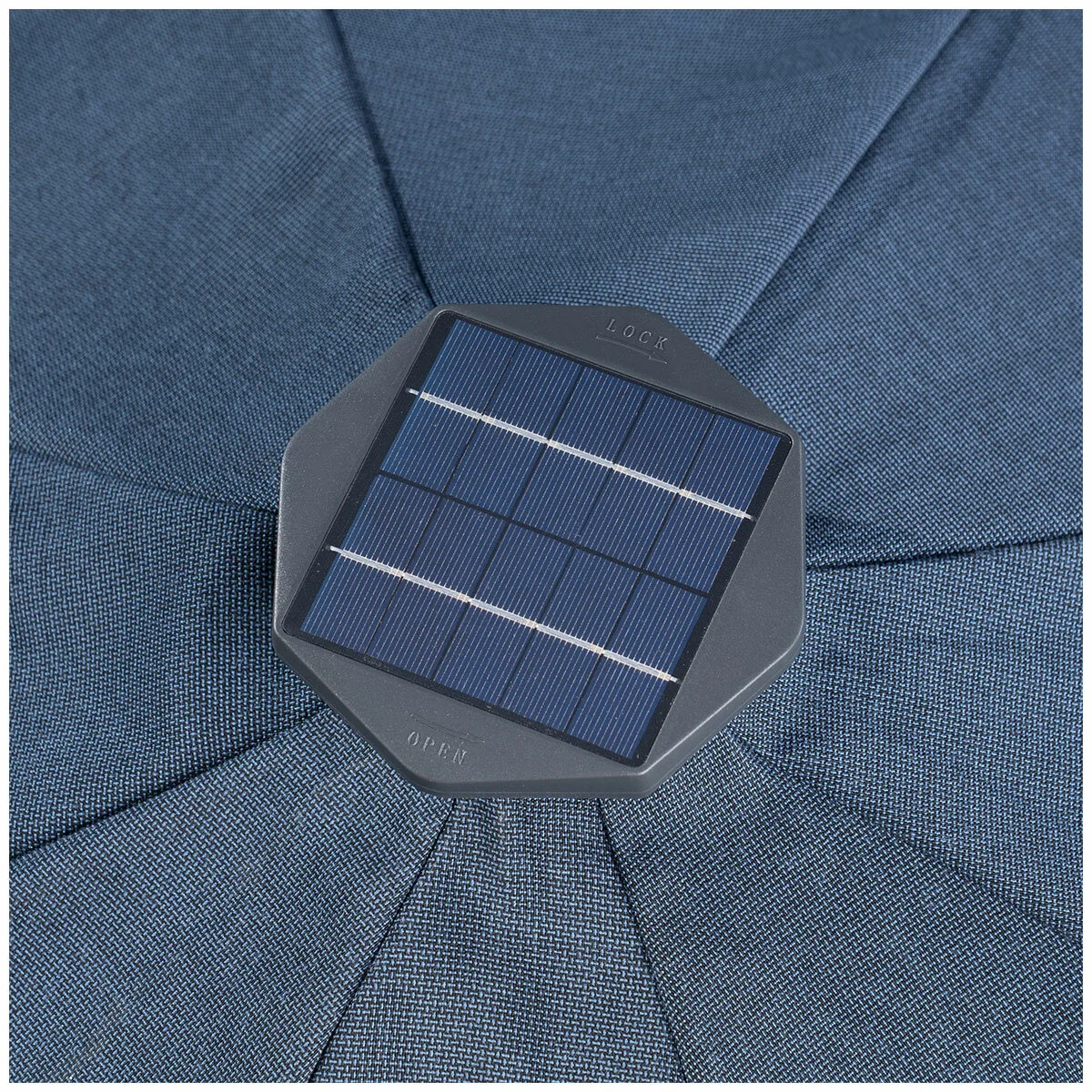SunVilla Blue 3m LED Market Umbrella Aluminium Rechargeable - Image 7