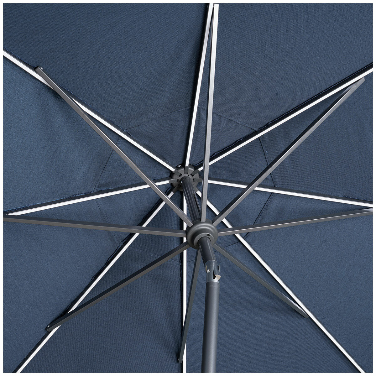 SunVilla Blue 3m LED Market Umbrella Aluminium Rechargeable - Image 8