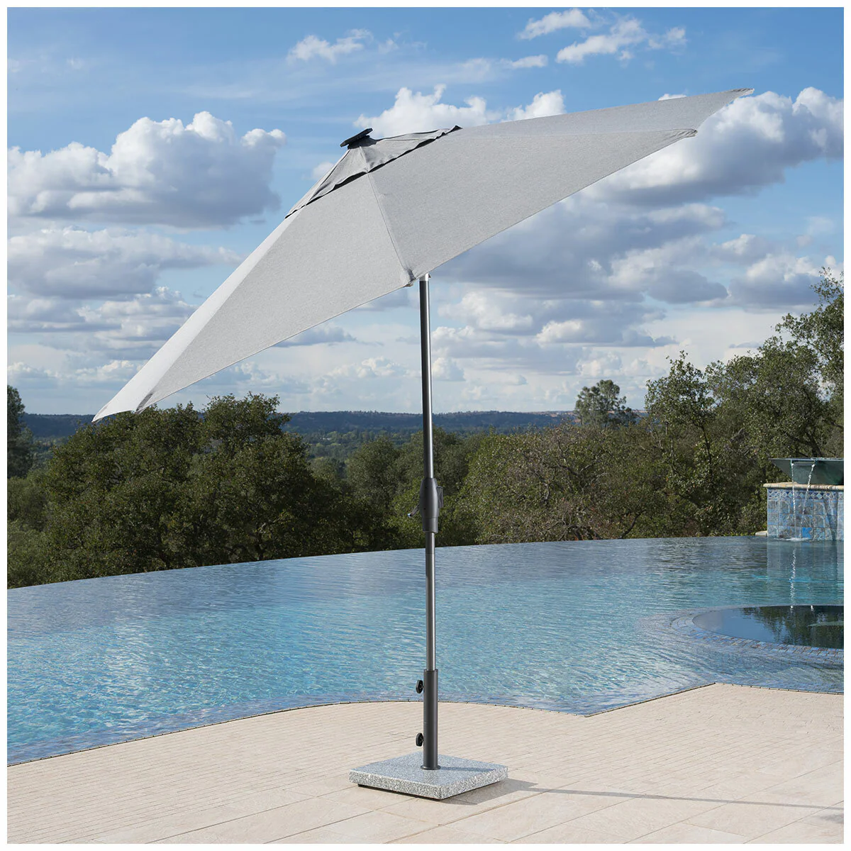 SunVilla 3m LED Market Umbrella Graphite Aluminium Rechargeable - Image 3