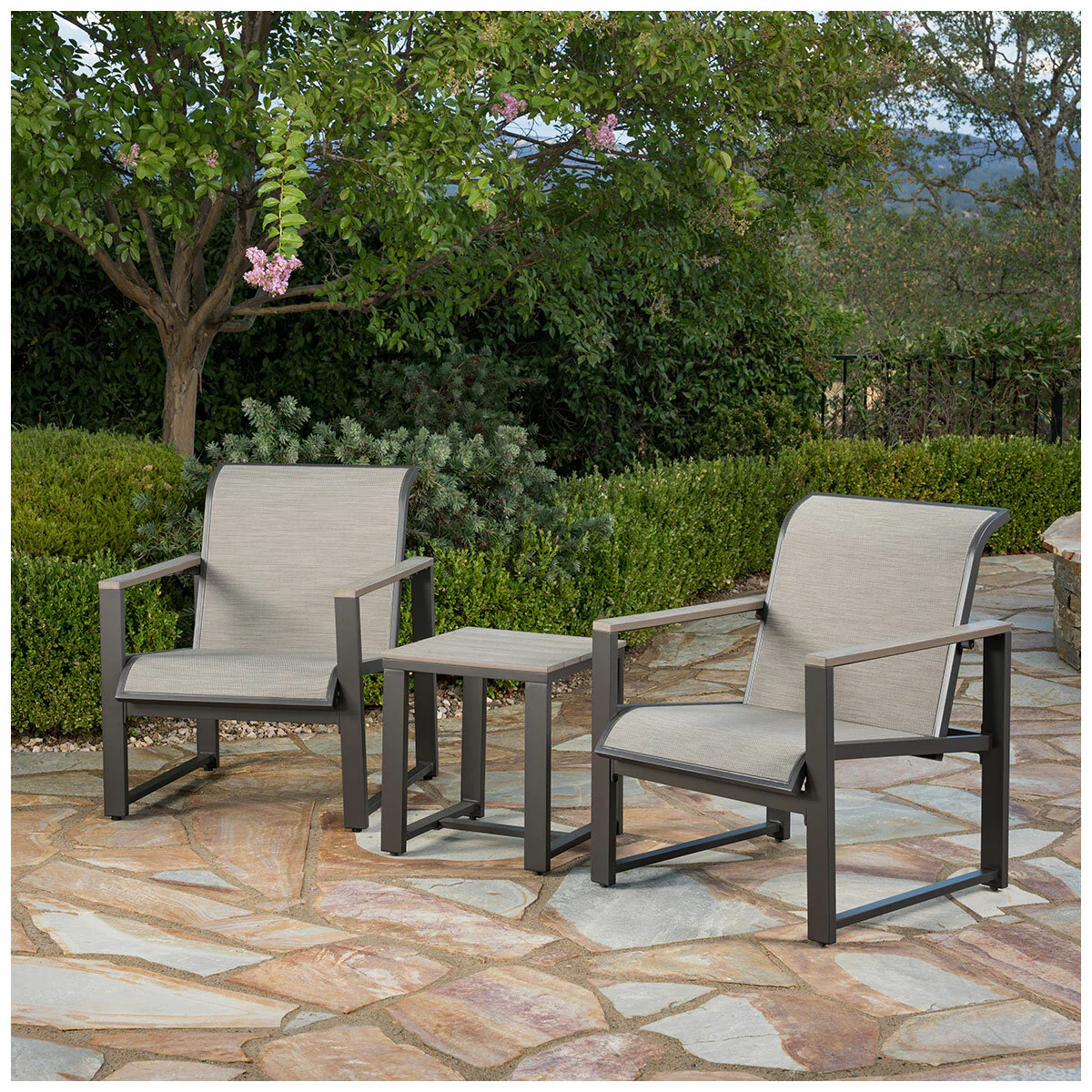 SunVilla Helio 3 Piece Seating Set Graphite Aluminium Weather Resistant